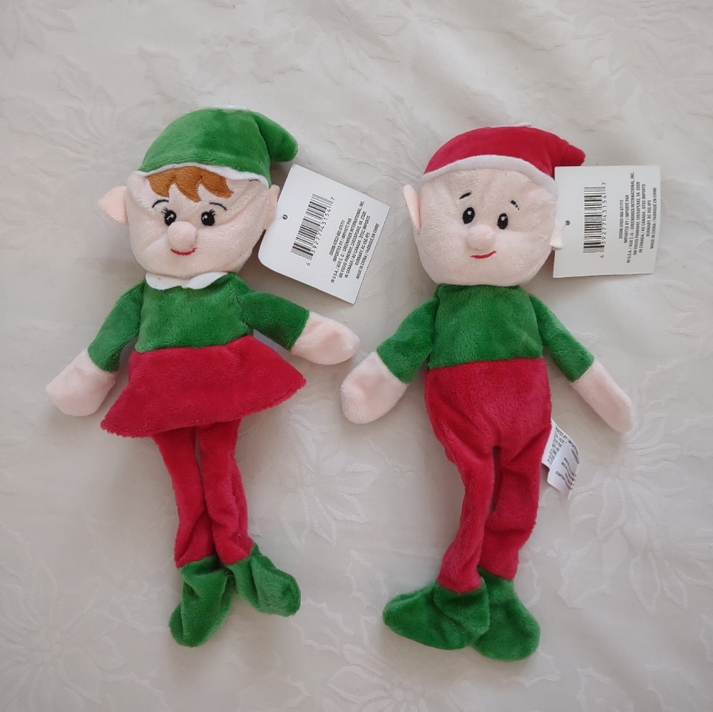 Elfs Pair Boy And Girl Green and Red Set